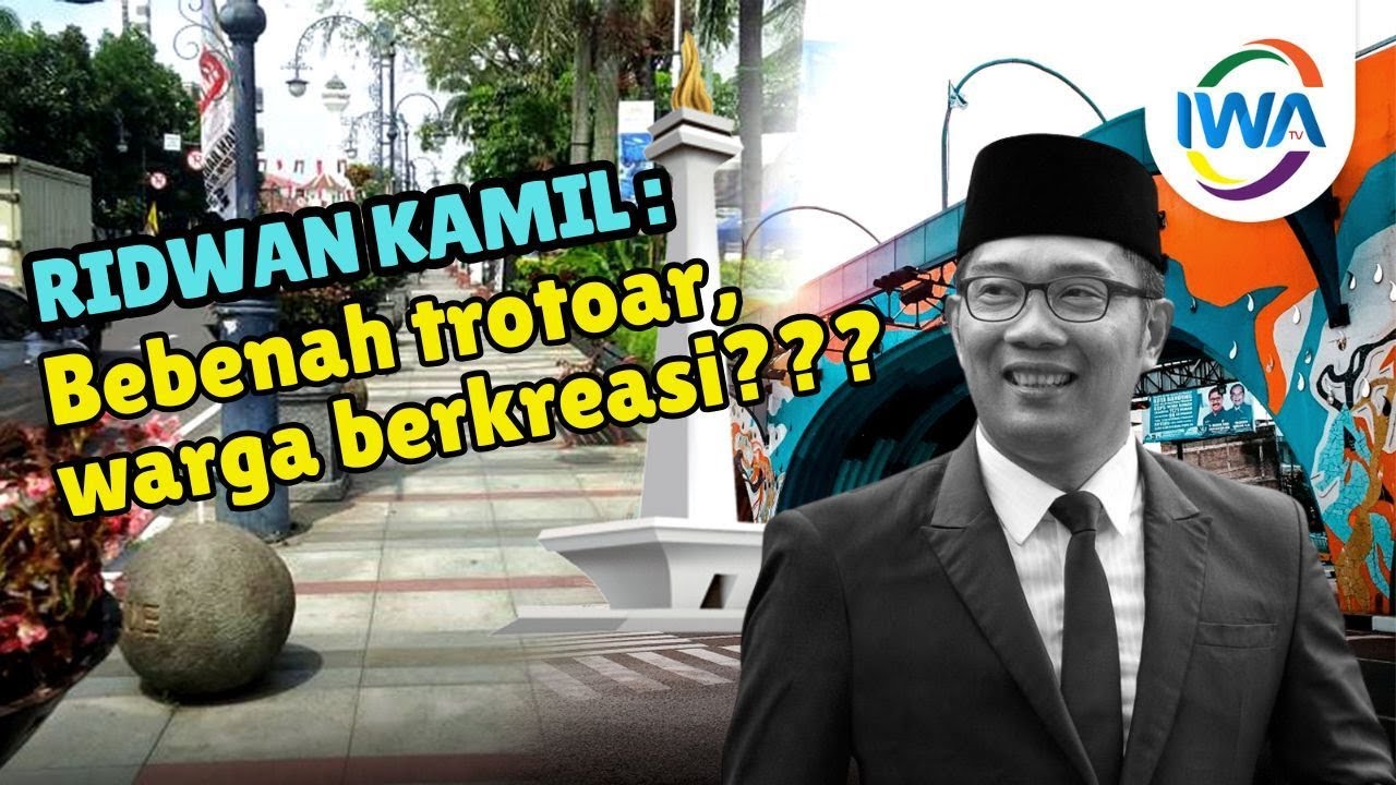 Spill RK (Ridwan Kamil) di M Bloc : Trotoar rapih, warga otomatis berkreasi. Adopsi konsep Anies ???