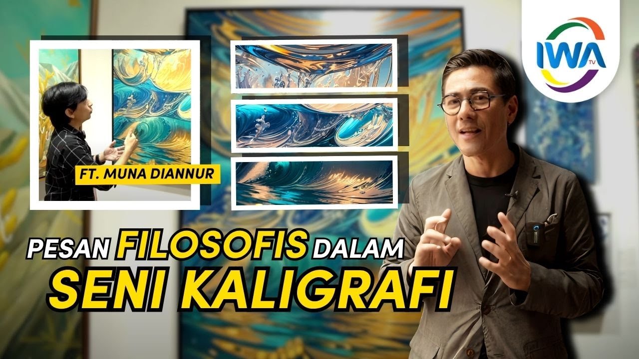 Mengulik karya kaligrafi Muna Diannur: Menguak makna hidup dalam goresan abstrak