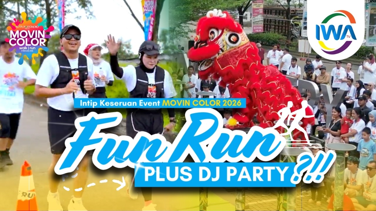 Ribuan peserta tumpah! movin color 2026 fun run & dj party di kota podomoro tenjo
